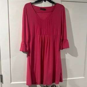Hot pink reborn dress, mid length